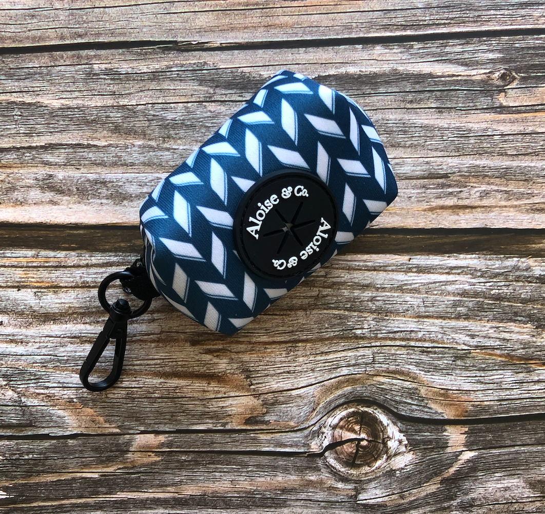 Handsome in Herringbone - Herringbone print poo bag holder