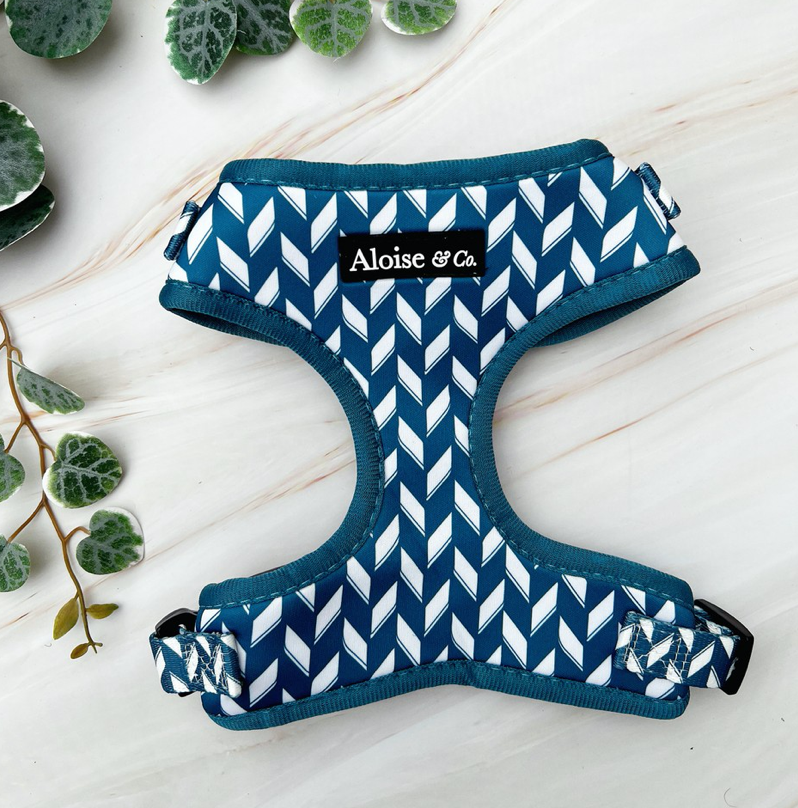 Adjustable Dog Harness - Handsome in Herringbone