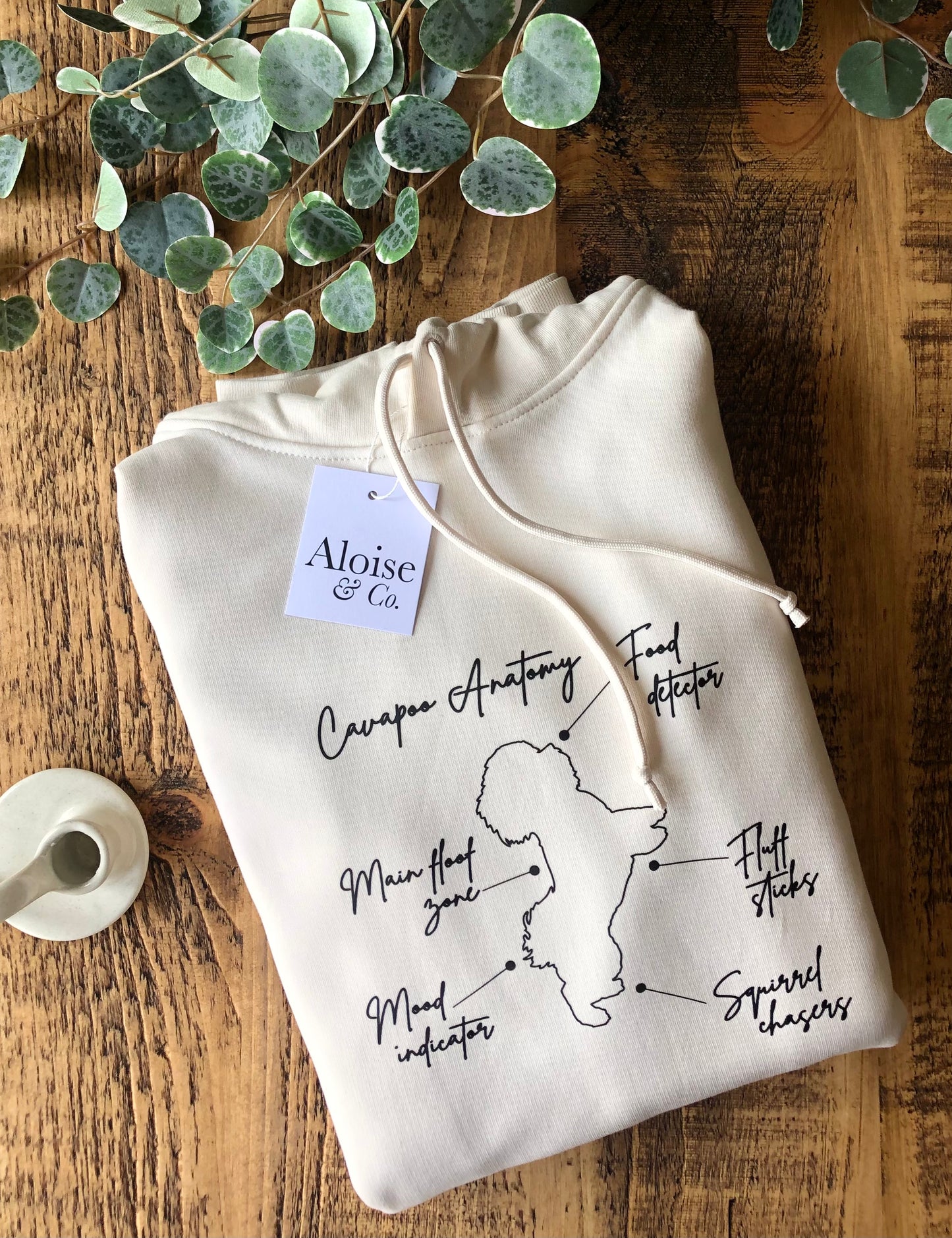 Cavapoo Anatomy - Organic Hoodie