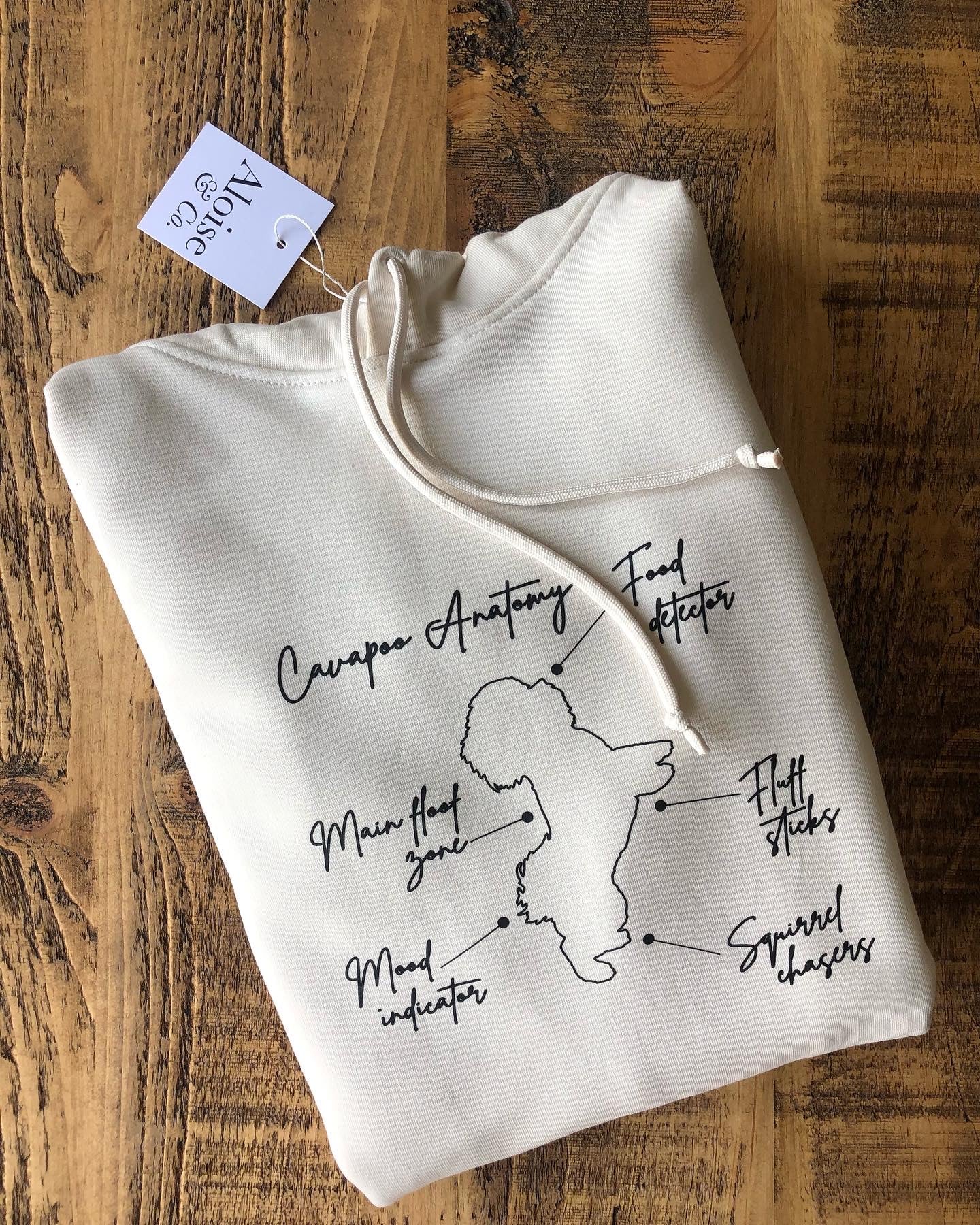 Cavapoo Anatomy - Organic Hoodie