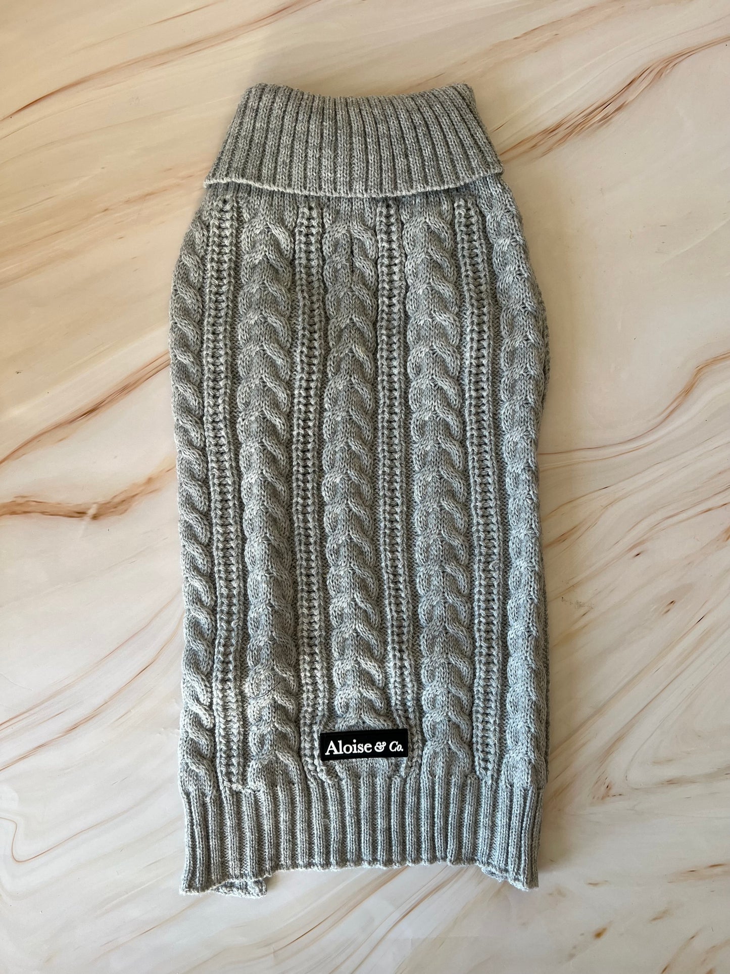 Grey Cable Knit Jumper